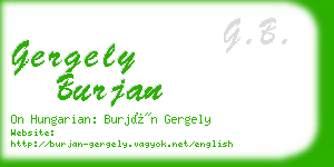 gergely burjan business card